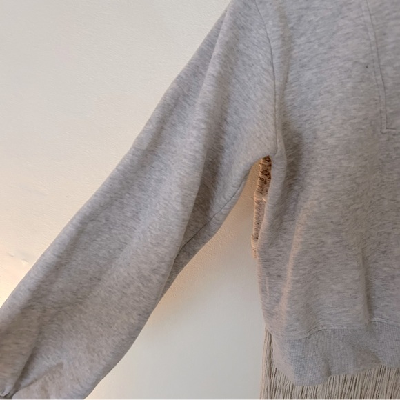 Heather light grey 1/4 zip sweatshirt - Picture 7 of 10